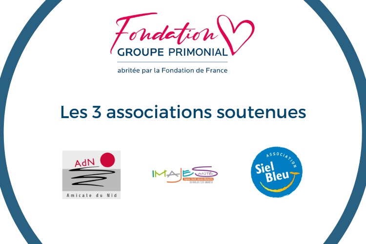 Les 3 associations soutenues par la Fondation Groupe Primonial