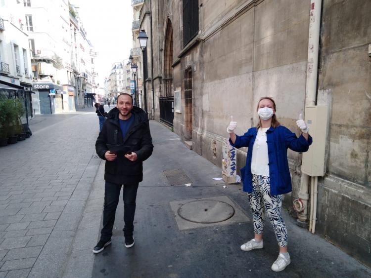 Emmanuel et Aude, sa travailleuse sociale.