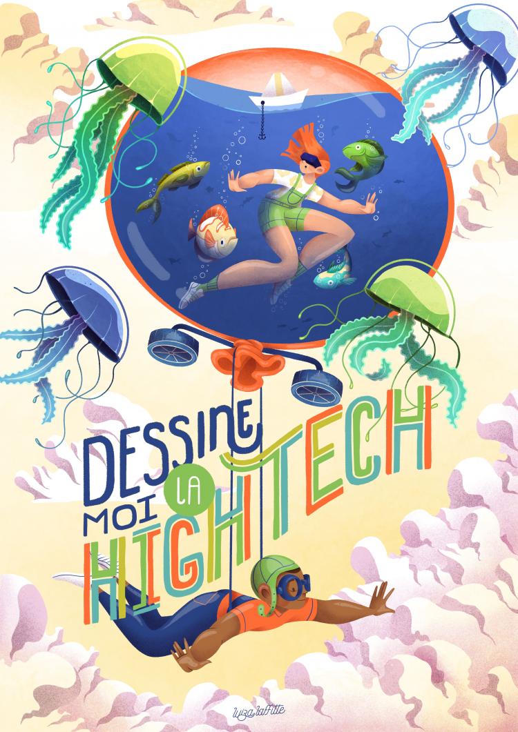 Illustration Dessine-moi la High-Tech réalisée par l'artiste Luiza Laffitte