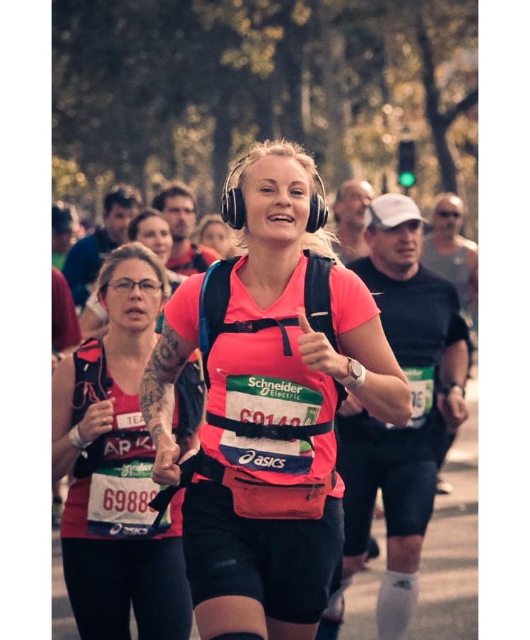 Marjorie court lors du Marathon 2021