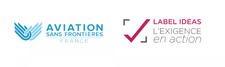 Logos Aviation Sans Frontière et Label IDEAS