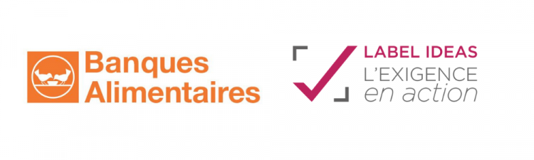 Logos Banque alimentaire et Label IDEAS