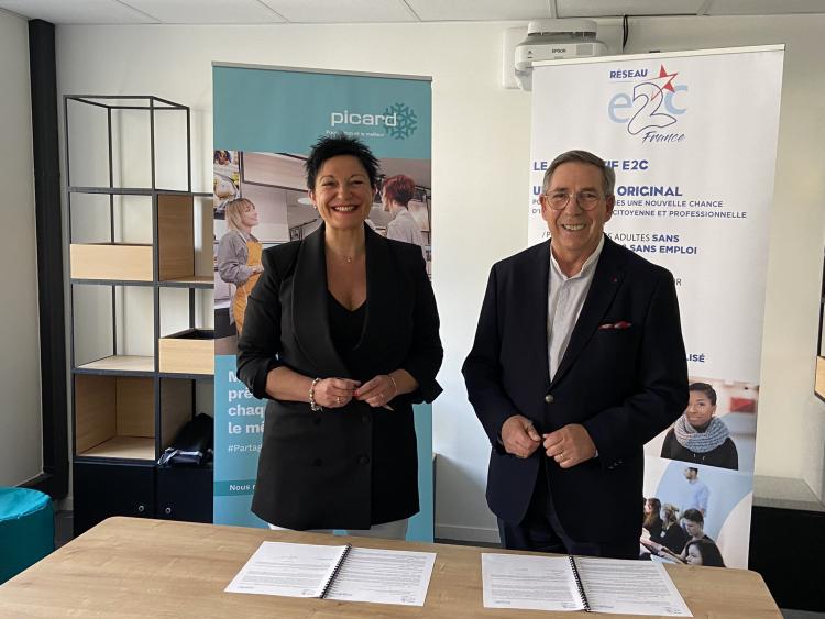 Signature du partenariat entre le Réseau E2C France et Picard