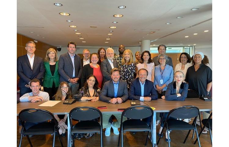 Les membres du Comex de la Fondation au siège de France Télévisions le 13 juin 2022