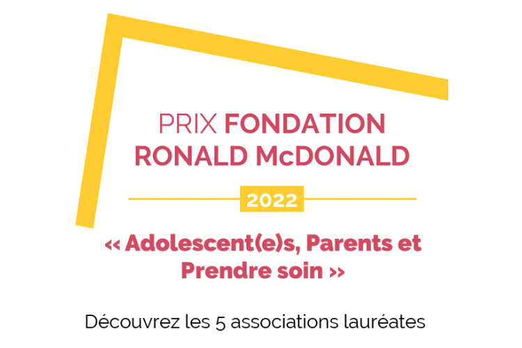 Les 5 associations lauréates du Prix Fondation Ronald McDonald 2022