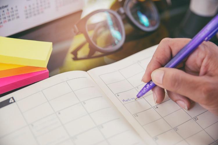 Agenda des événements du secteur de l'engagement. Crédit : iStock.