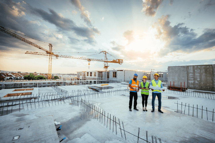 Personnes sur un chantier