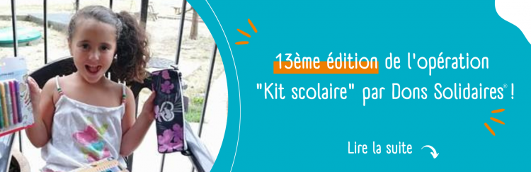 Rentrée scolaire avec Dons Solidaires