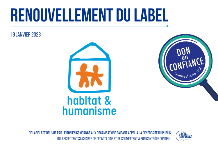 Organisation dont le label "Don en Confiance" est renouvelé en janvier 2023