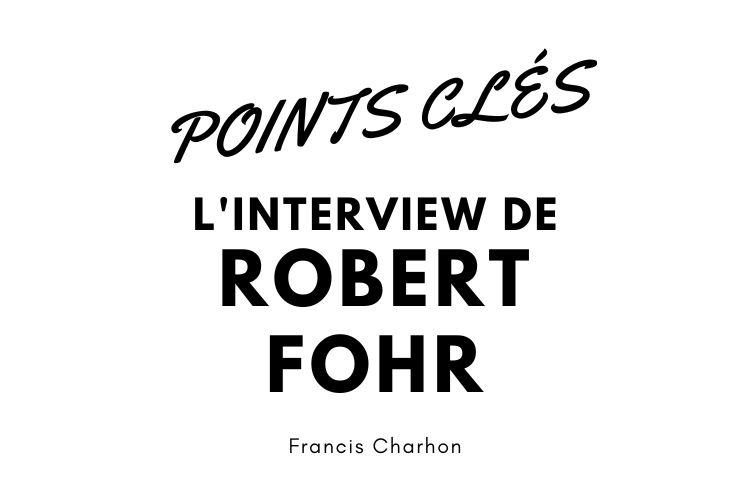 [POINTS CLÉS] L'interview de Robert Fohr. Crédit visuel : Carenews.