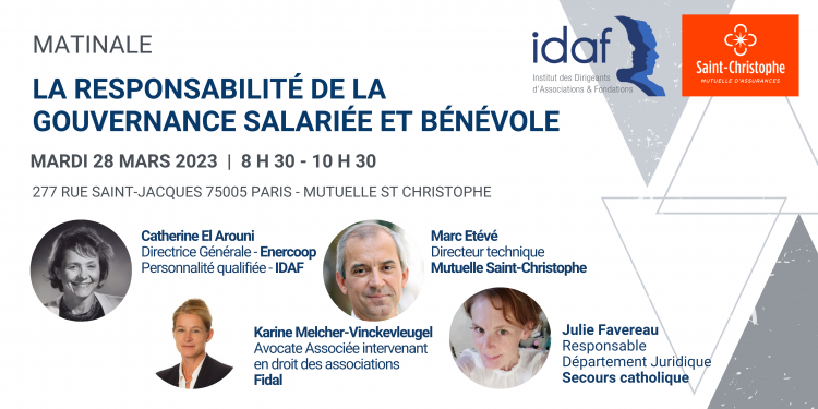 Invitation : La responsabilité de la gouvernance salariée et bénévole