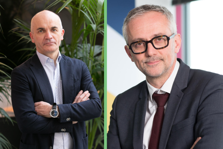 Olivier Lamarque, directeur général du Réseau Entreprendre (à gauche) et Denis Dementhon, directeur général de France Active (à droite)