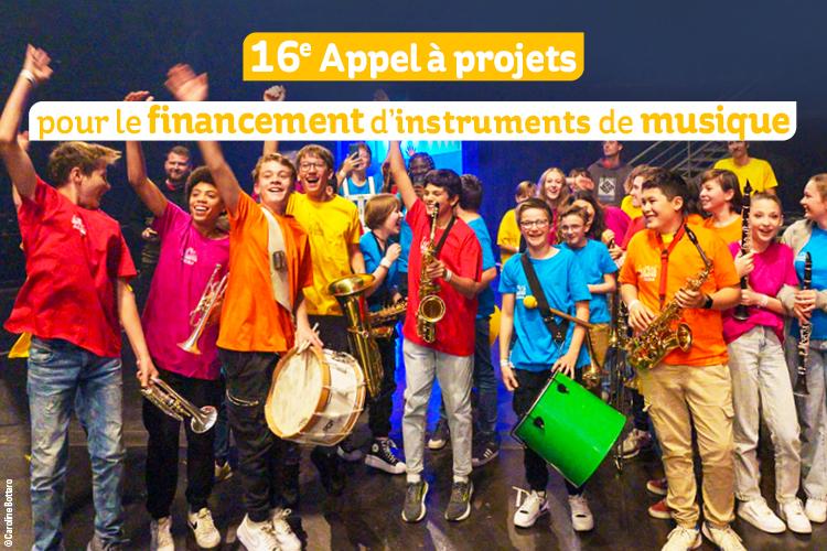 16e appel à projets pour le financement d'instruments de musique
