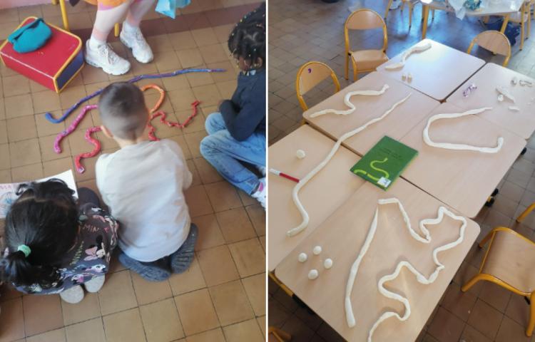 Enfant réalisant un atelier artistique