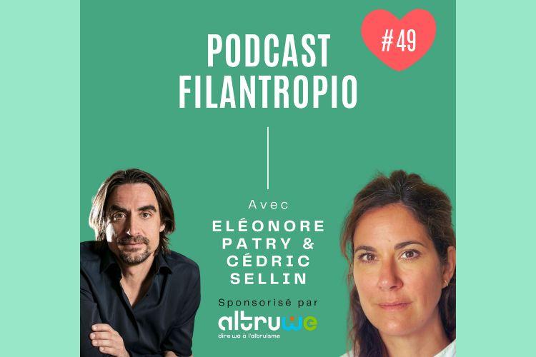 Eléonore Patry et Cédric Sellin, deux philanthropes de l'alliance Entreprendre&+ se sont prêtés au jeu de l'interview au micro de Charlène Petit, créatrice du podcast FILantropio - Crédit photo : DR.