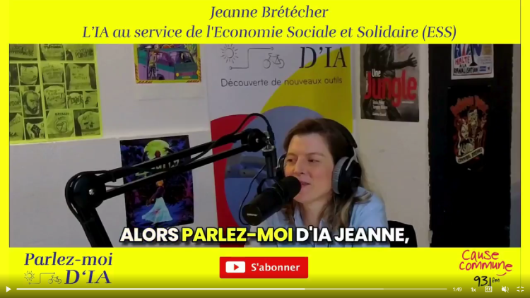 Podcast : Jeanne sur l’IA et l’économie sociale