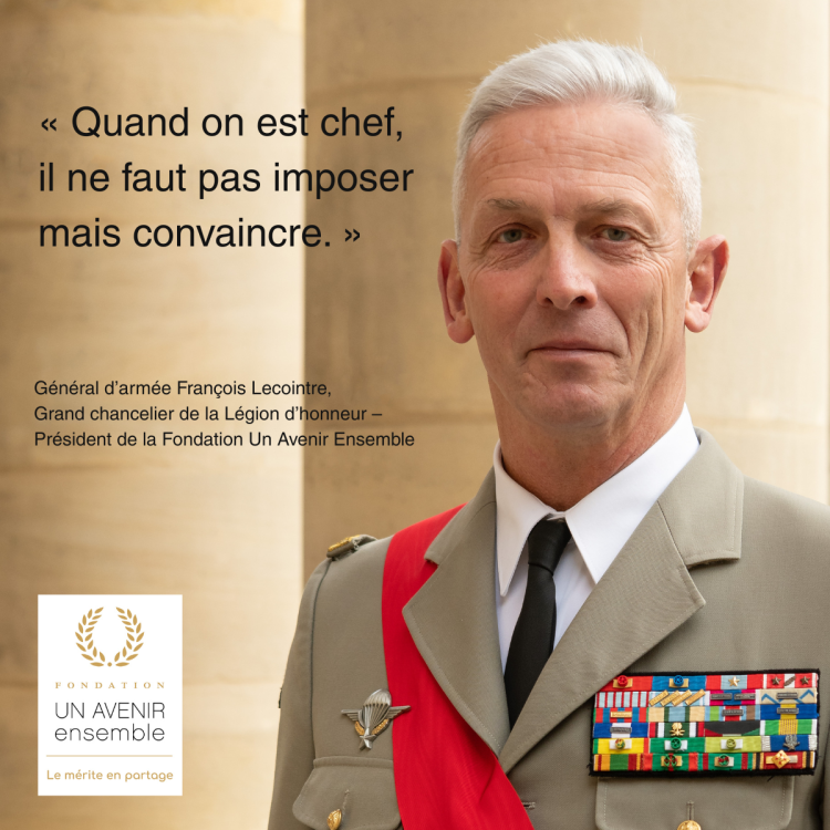 François Lecointre, ancien chef d’état-major des armées, Grand chancelier de la Légion d’honneur, président de la Fondation Un Avenir Ensemble