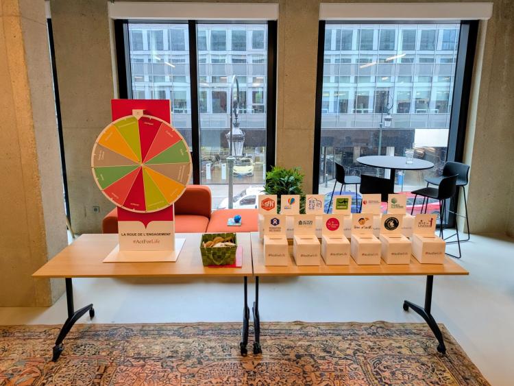 La Roue de l'Engagement au siège Swiss Life France de Puteaux