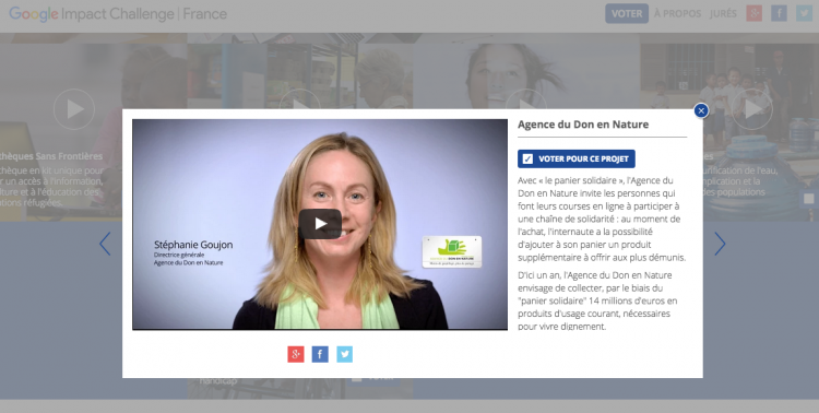 L'Agence du Don en Nature, finaliste du Google Impact Challenge : VOTEZ !