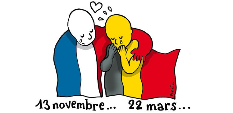 Pensées pour les victimes des attentats de Bruxelles