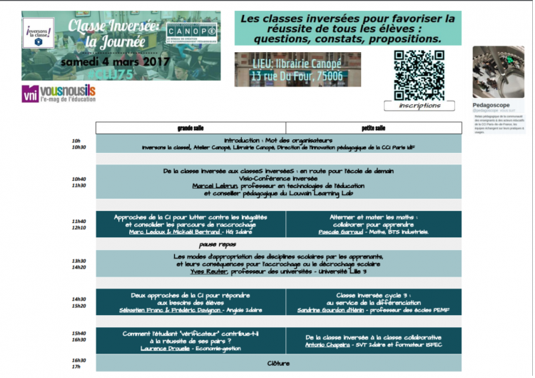 "La classe inversée pour favoriser la réussite de tous les élèves" : échanges