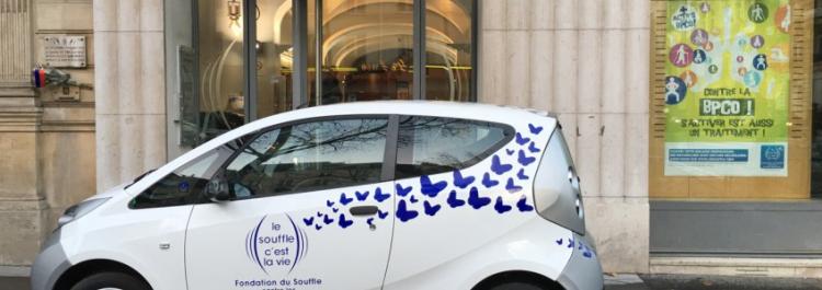 La bouffée d'air solidaire d'Autolib et de la Fondation du souffle pour la COP21