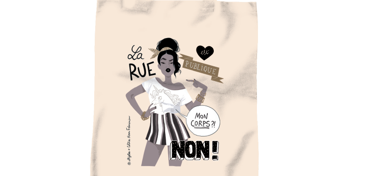 Diglee illustre un tote bag pour lutter contre le harcèlement de rue