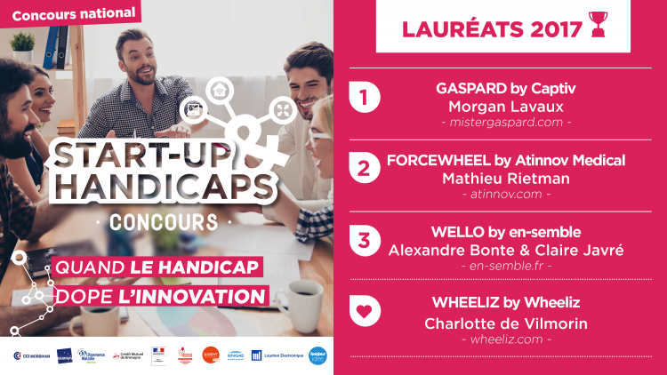 Découvrez nos Lauréats concours national Start up et Handicaps