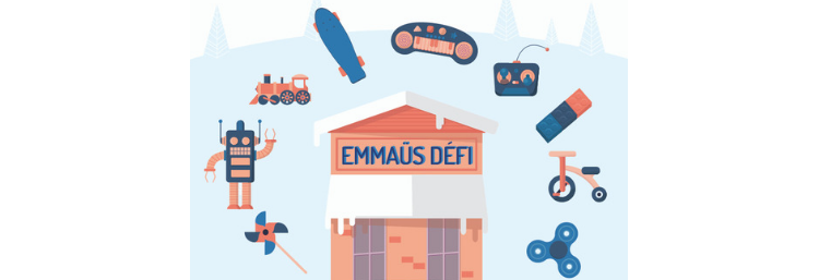 Participez à la grande collecte de jouets du Super Noël d'Emmaüs Défi !