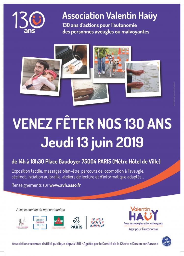 Jeudi 13 juin: le Village Valentin Haüy s'installe devant la Mairie du 4e !