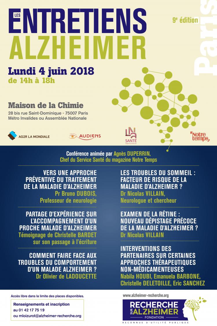 Conférence - Les Entretiens Alzheimer à Paris - 9e édition