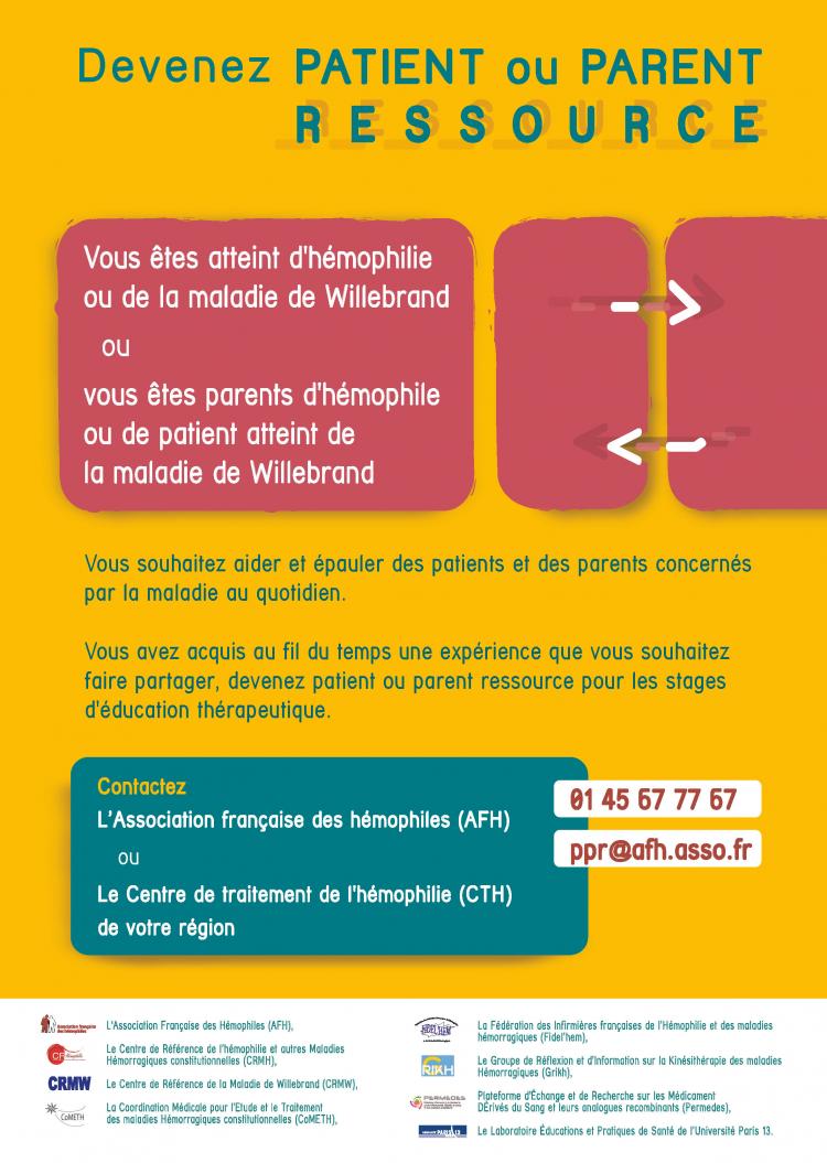 Devenir patient ou parent ressource