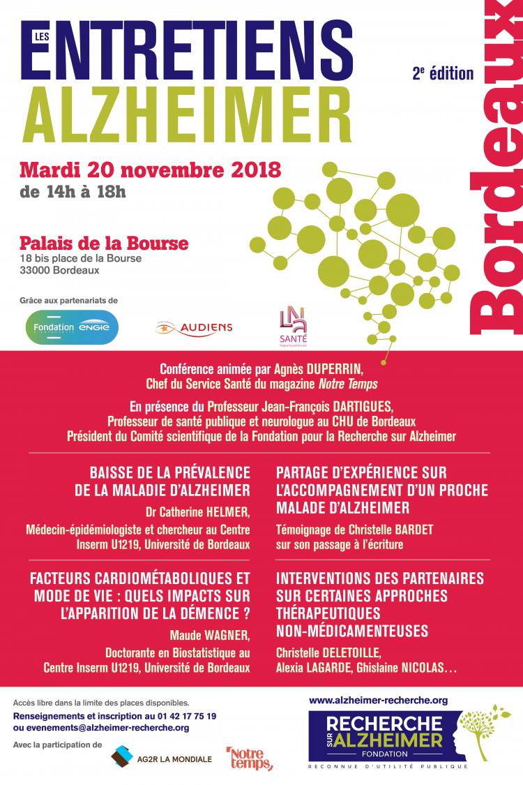 DERNIÈRES PLACES: Entretiens Alzheimer Bordeaux ◄