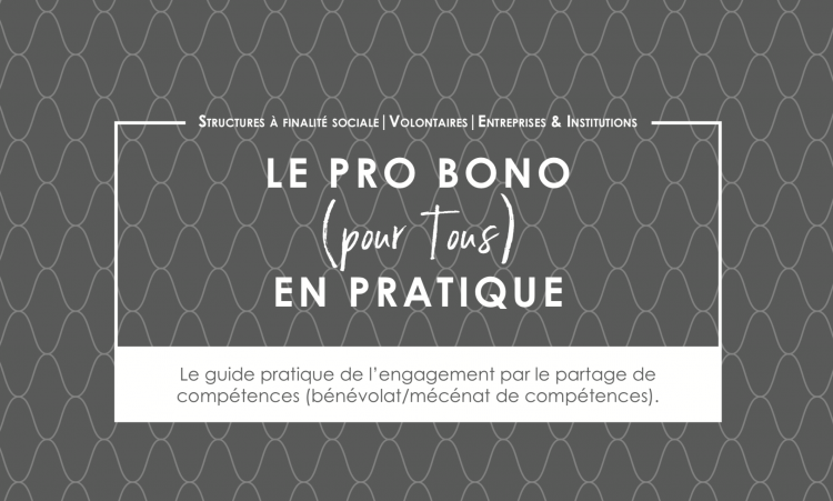 NOUVEAU GUIDE PRATIQUE | Le pro bono (pour tous) en pratique