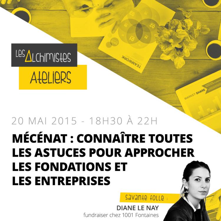 Participez à l’atelier mécénat des Alchimistes le 20 mai prochain !