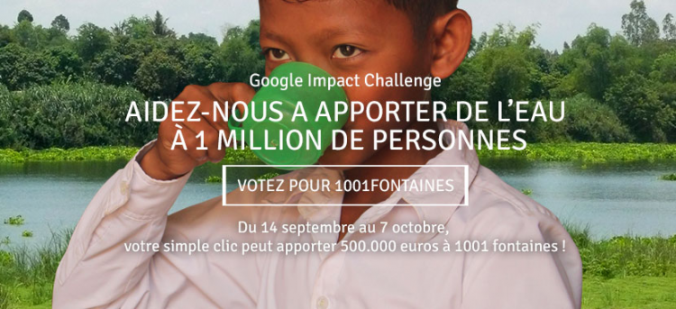 Chay Lo, co-fondateur de 1001fontaines en finale du GoogleImpactChallenge