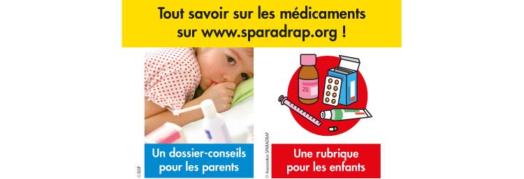 Tout savoir sur les médicaments sur www.sparadrap.org