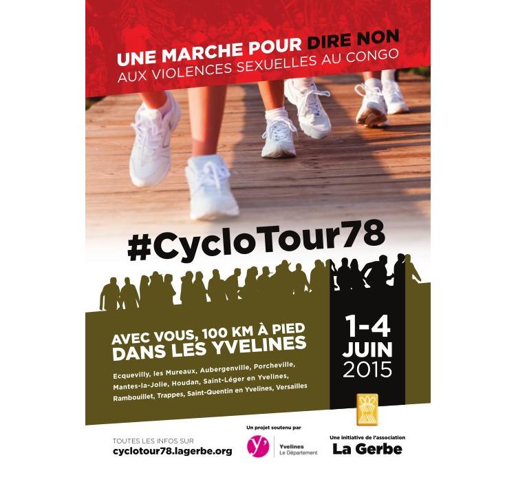 1 - 4 juin 2015: #CycloTour78 Marcher 100km pour dire non à la violence sexuelle