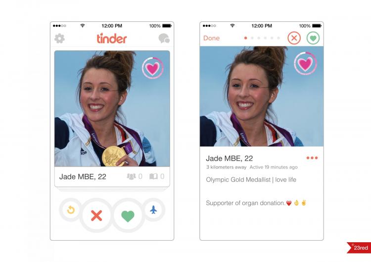 Tinder "matche" avec le don d'organes au Royaume-Uni !
