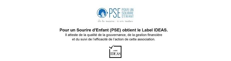 Pour un Sourire d’Enfant obtient le Label IDEAS