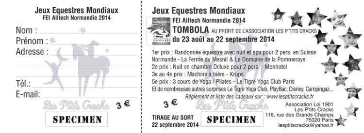 Tombola Spéciale Jeux Équestres Mondiaux !!