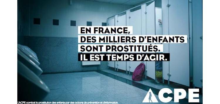 La campagne choc de l'ACPE contre la prostitution des mineurs