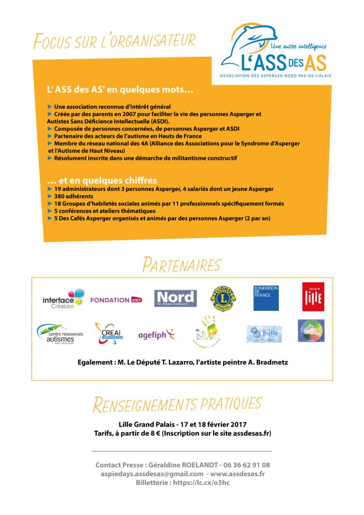 1er communiqué de presse sur le salon Aspie Days !