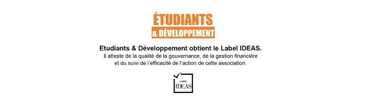 Etudiants et Développement obtient le Label IDEAS