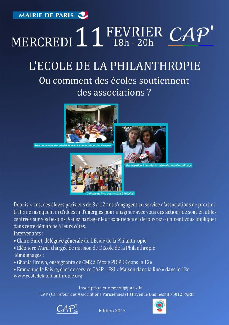 MERCREDI 11 FÉVRIER à 18h: comment les écoles soutiennent les associations ?