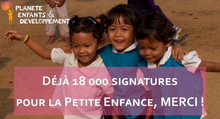 Déjà 18 000 signatures pour la Petite Enfance !