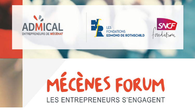 Mécènes Forum de l’Admical le 3 octobre 2016 : « Les entrepreneurs s’engagent »