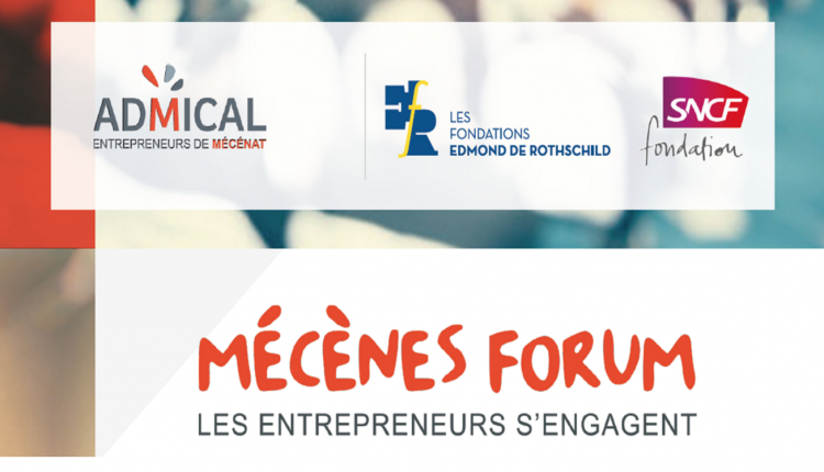 Mécènes Forum de l’Admical le 3 octobre 2016 : « Les entrepreneurs s’engagent »