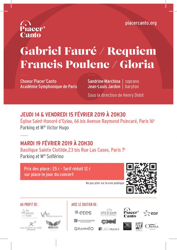 Les 14, 15 et 19 février 2019 : 3 concerts solidaires à ne pas manquer !