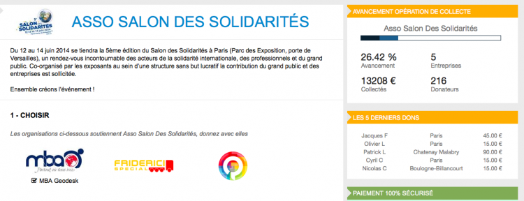 LAURA MENE L'ENQUETE 1ère campagne de crossfunding pour le Salon Des Solidarités